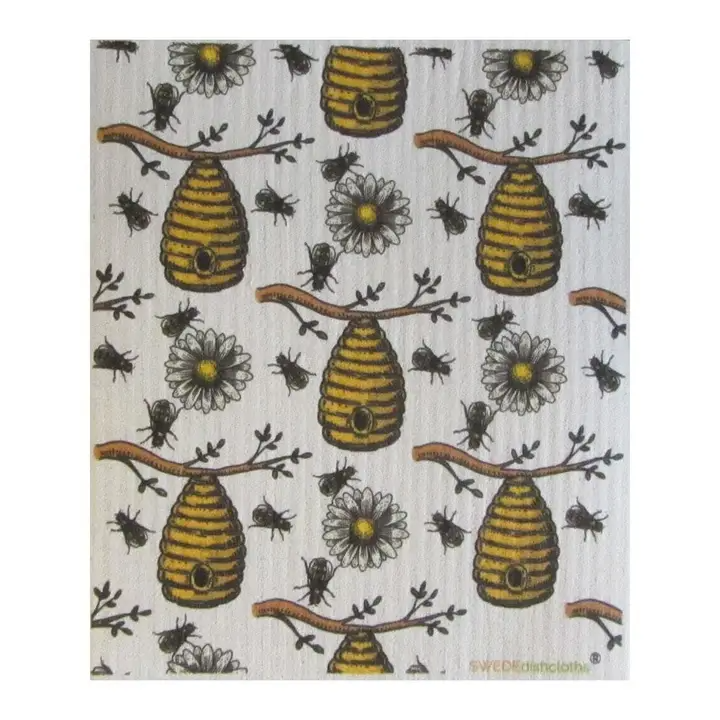 Bees And Honey Swedish Dishcloth - Mellow Monkey