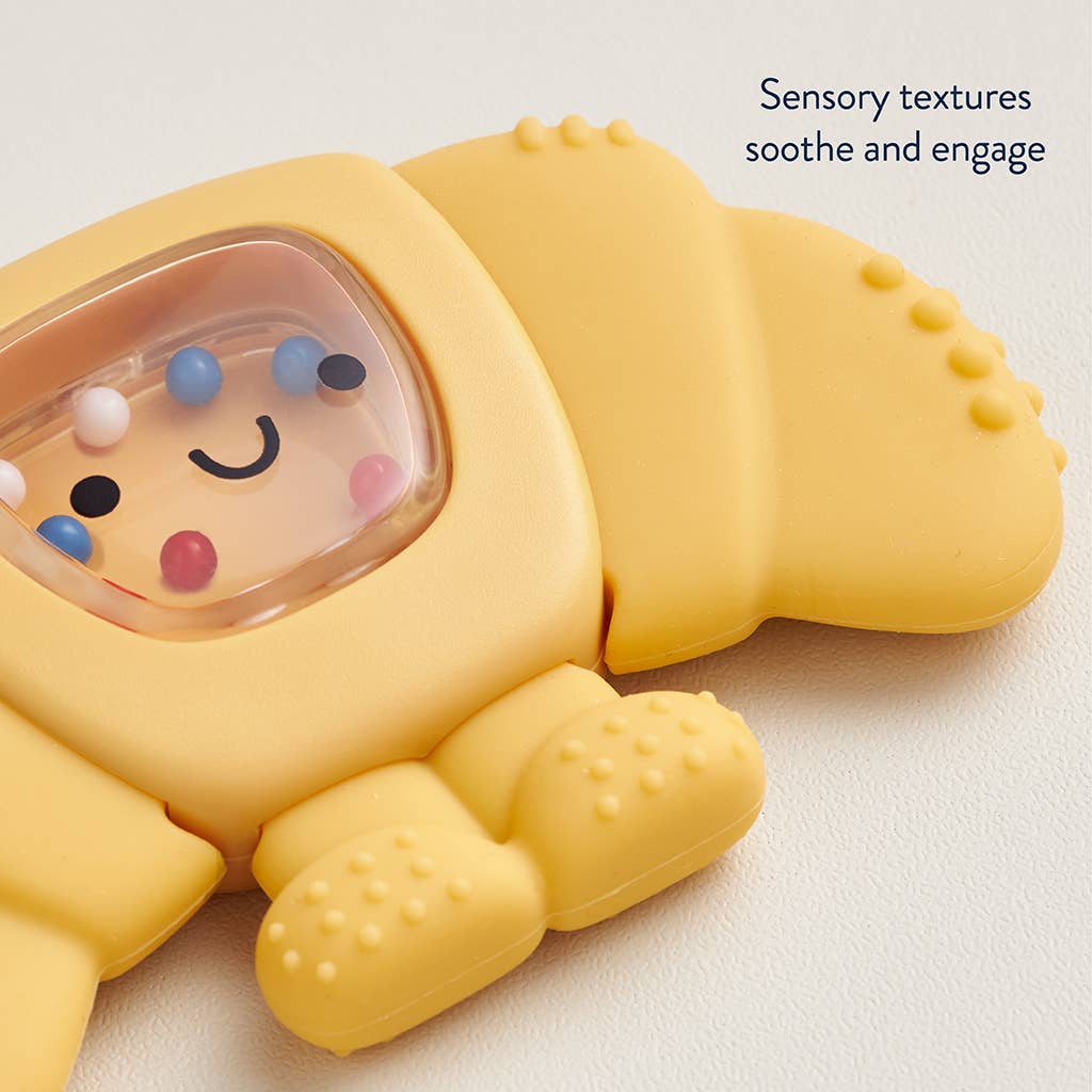 Sweetie Shake Plus™ - Croissant Teething + Rattle Toy - Mellow Monkey
