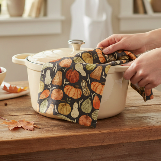 Gourd Garden - Double Sided Waffle Dish Towel - Mellow Monkey