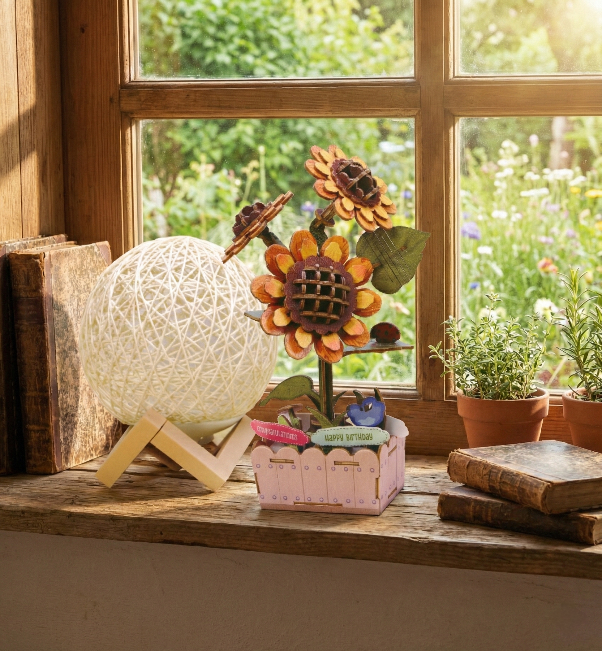 DIY Wooden Puzzle Kit - Sunflower Bloom Set - Mellow Monkey