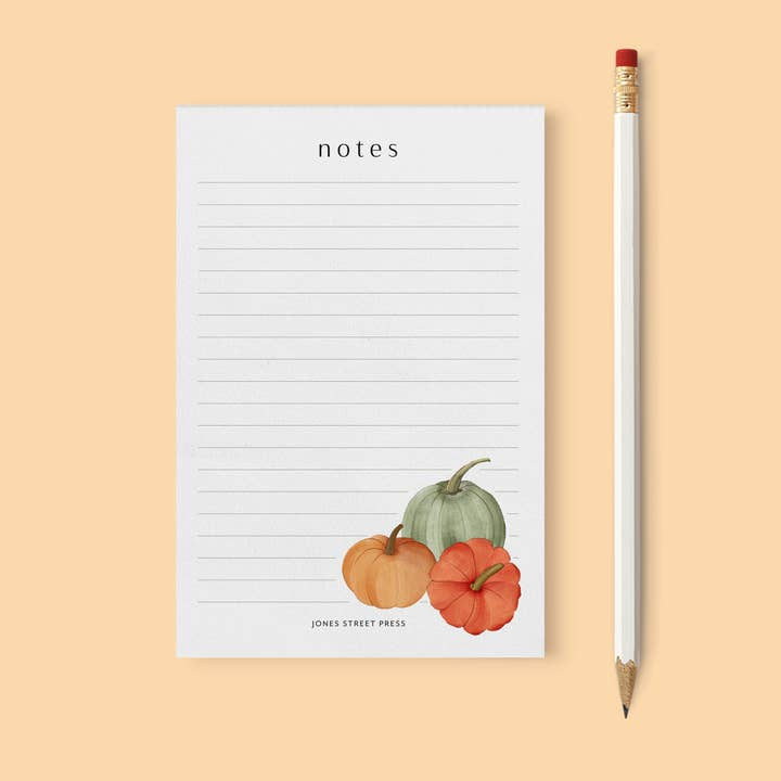 Fall-Themed Heirloom Pumpkin Notepad - Mellow Monkey