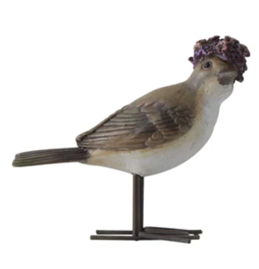 Bird with Flower Hat - 3 Colors - 4.3-in - Mellow Monkey