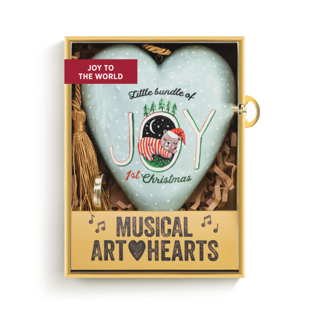 Child's First Christmas - Joy to the World - Musical Art Heart - Mellow Monkey