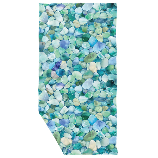 Beach Glass - Double Sided - Waffle Dish Towel - Mellow Monkey