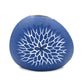 Diva Round - Handcrafted Porcelain Bud Vase - Blue with White Geometric Pattern - 4.7 x 2.4 x 4 in - Mellow Monkey
