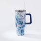 Azul Oysters 40-oz Insulated Tumbler - Kim Hovell Art - Mellow Monkey