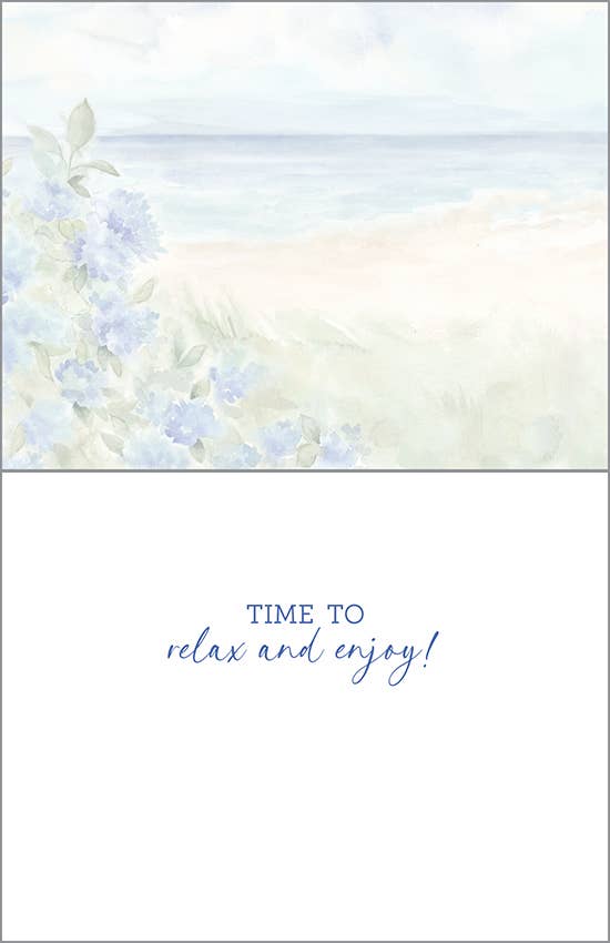 Retirement Greeting Card - Adirondack Chairs and Flowers - Mellow Monkey