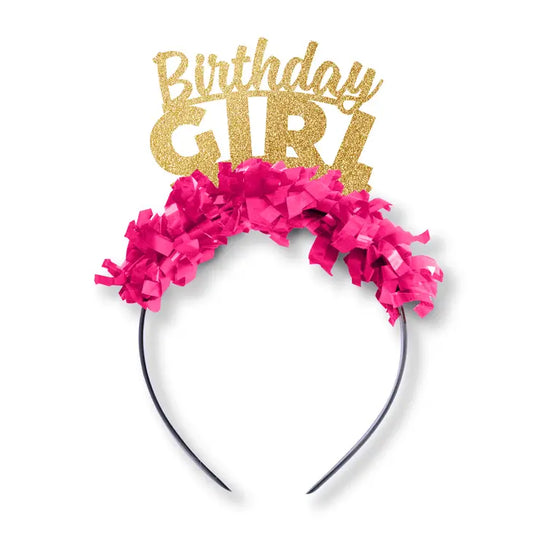 Birthday Girl - Gold And Hot Pink Crown - Mellow Monkey