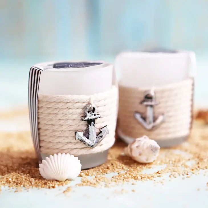 Anchors Away - Rope Wound Tea Light Holder - Mellow Monkey