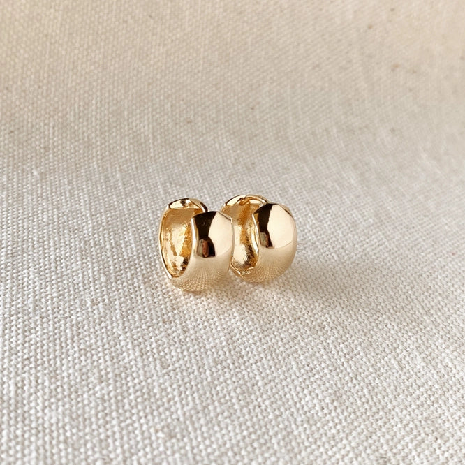 Chunky Clicker Hoops - 18k Gold Filled Earrings - Mellow Monkey