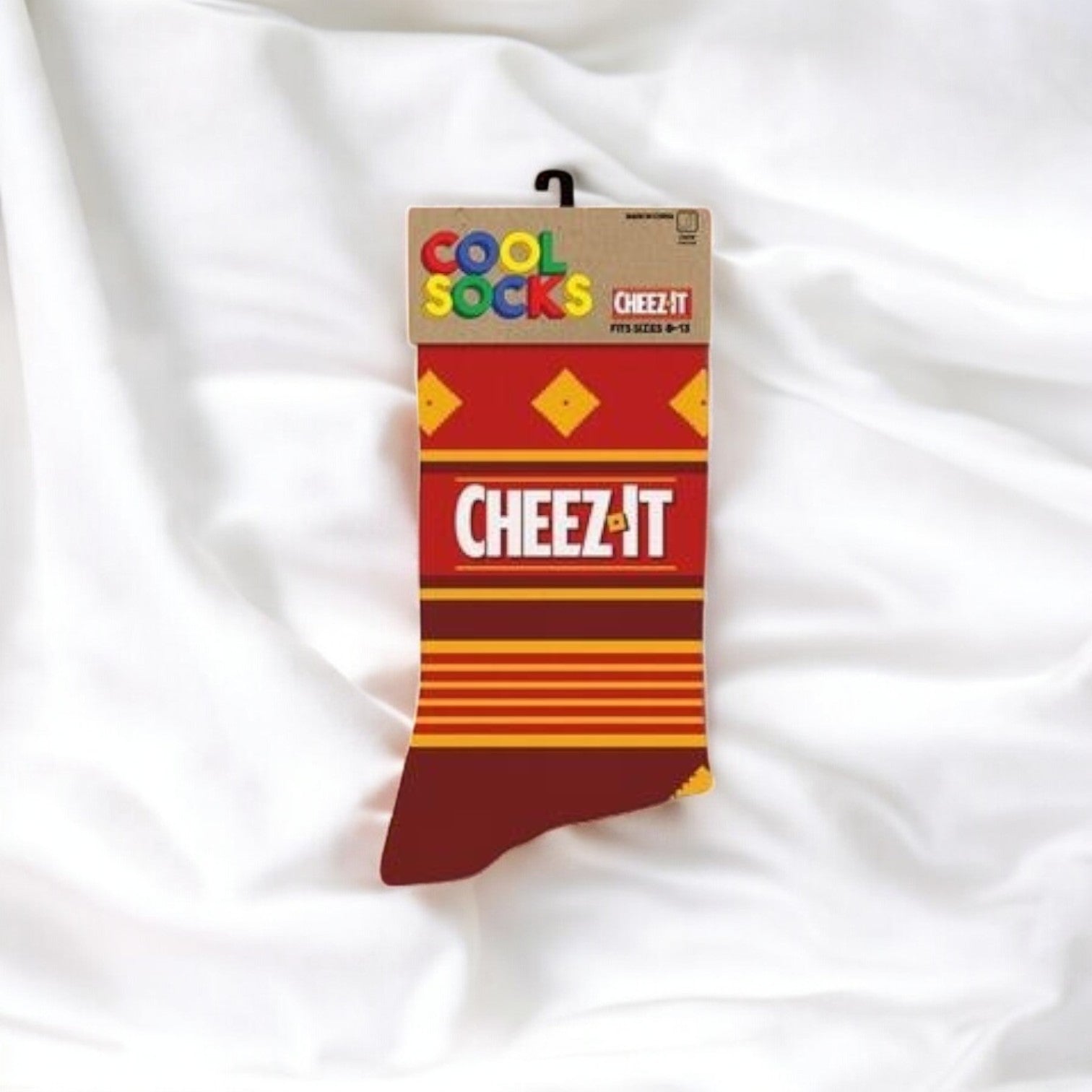 Cheez It Crackers Socks - Crew Socks - Large - Mellow Monkey