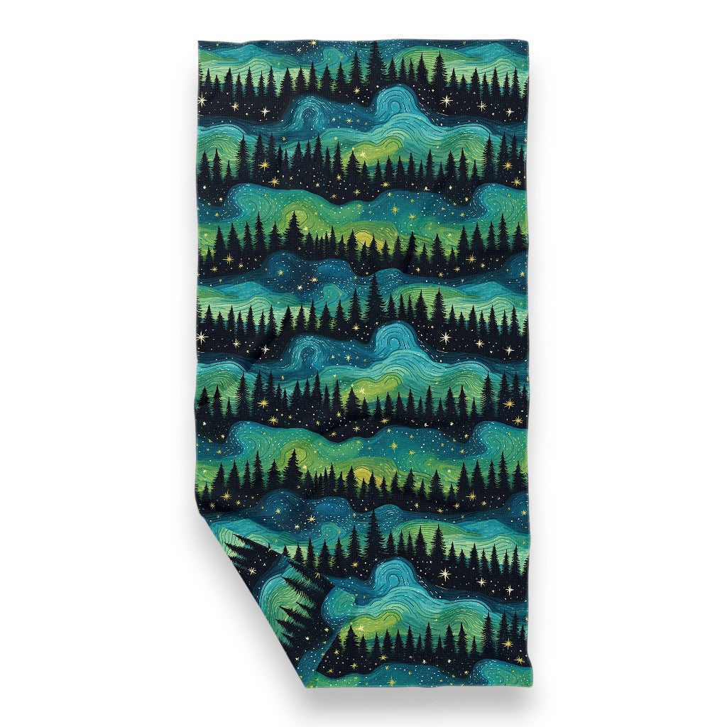 The Northern Lights - Double Sided Waffle Dish Towel - Mellow Monkey