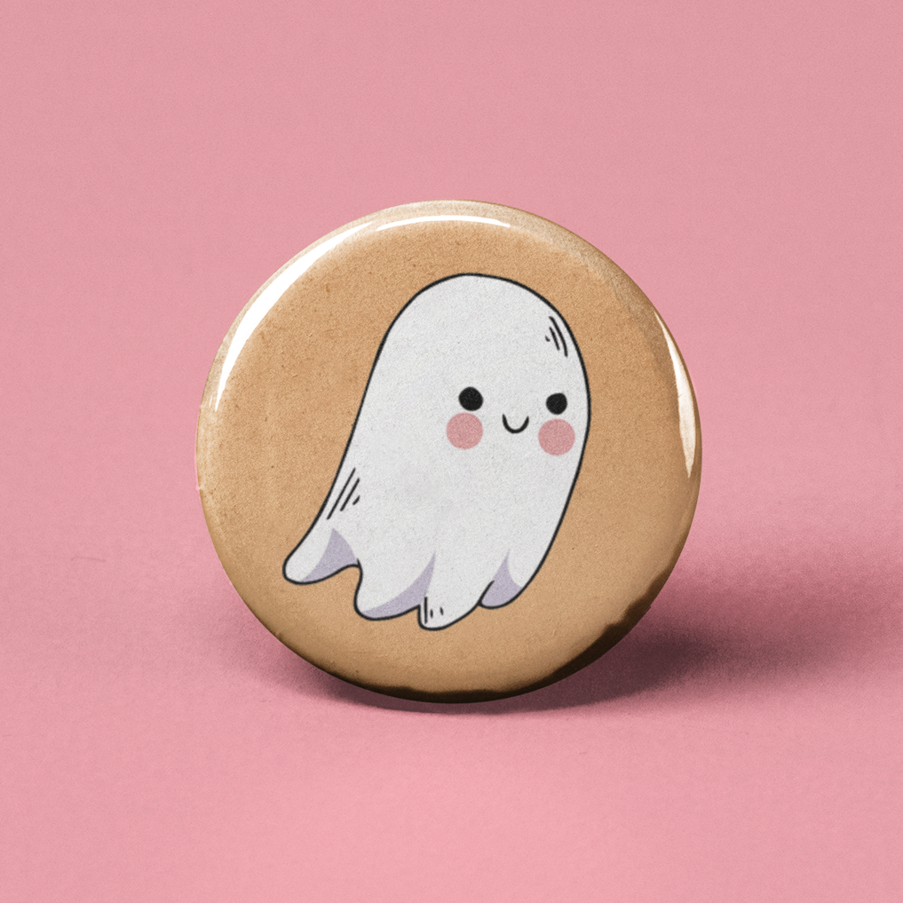 Monkey Pinback Buttons Ghost Pinback Button - 1.25