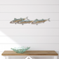 Trio of Atlantic Mackerel Metal Wall Décor - Triple - 30-in - Mellow Monkey