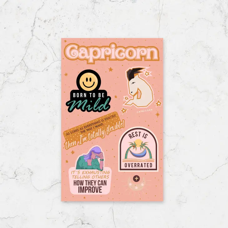 Capricorn Sticker Sheet - Mellow Monkey