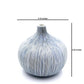 Tiny Congo - Handcrafted Porcelain Bud Vase - White with Blue Stripes -3.2 x 3.2 x 3.4 in - Mellow Monkey