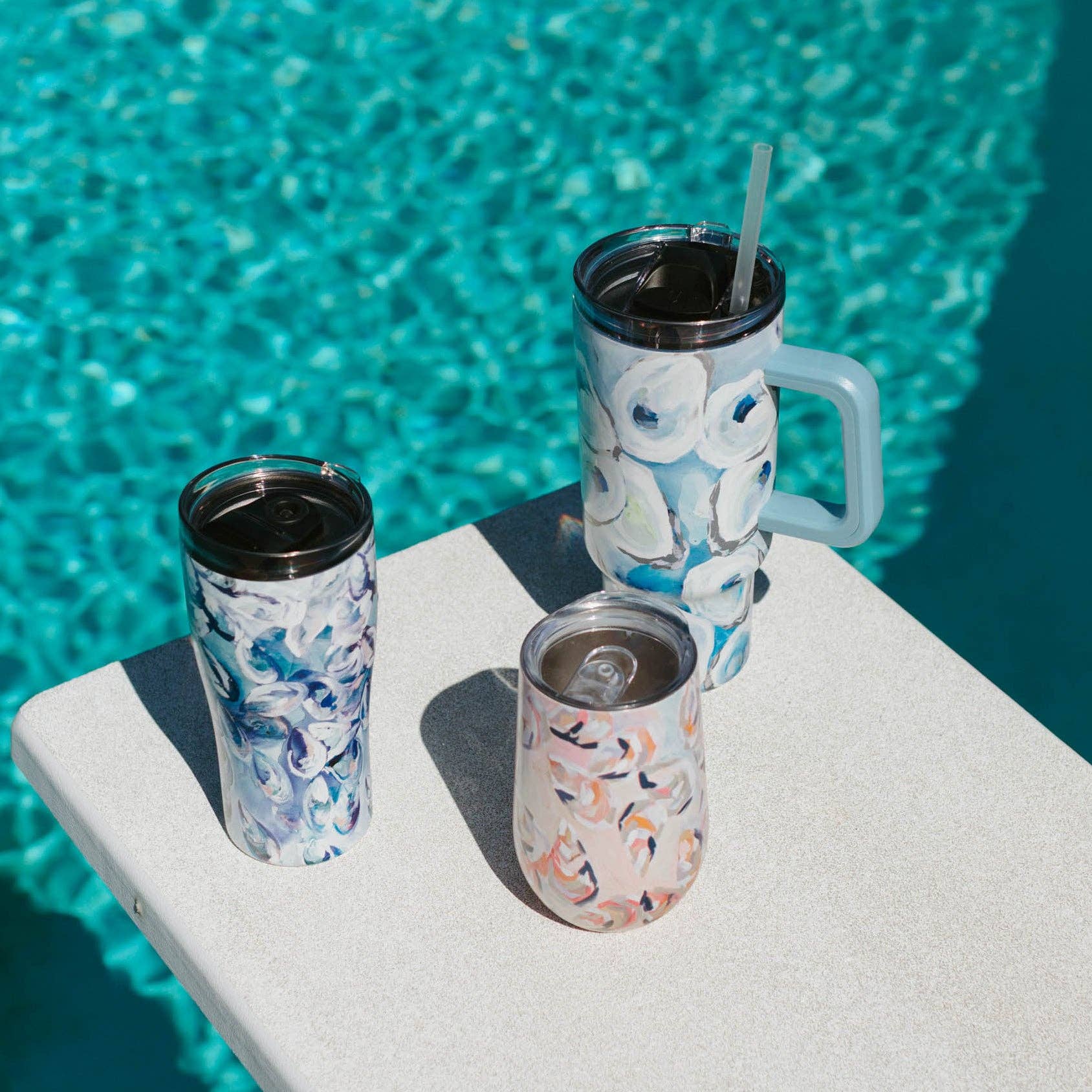 Azul Oysters 20-oz Insulated Coffee Tumbler - Kim Hovell Art - Mellow Monkey