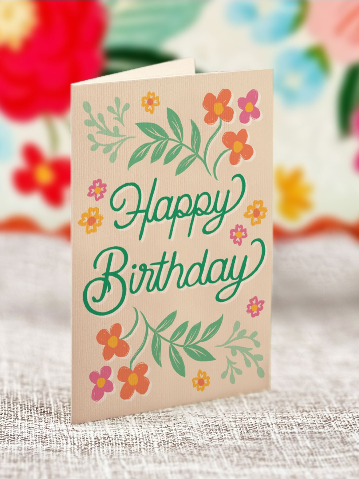 Freshcut Paper Mini Blooming BIrthday Cake Pop-Up Greeting Card - Mellow Monkey