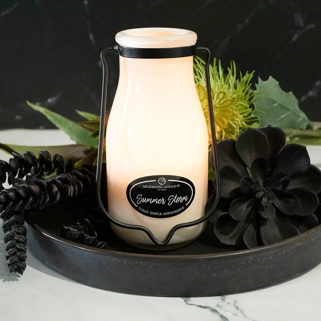 Water Lily - Milkbottle Soy Candle - 14-oz. - Mellow Monkey