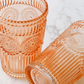 Rose Gold Vintage Textured Drinking Glass - 13 oz. - Mellow Monkey