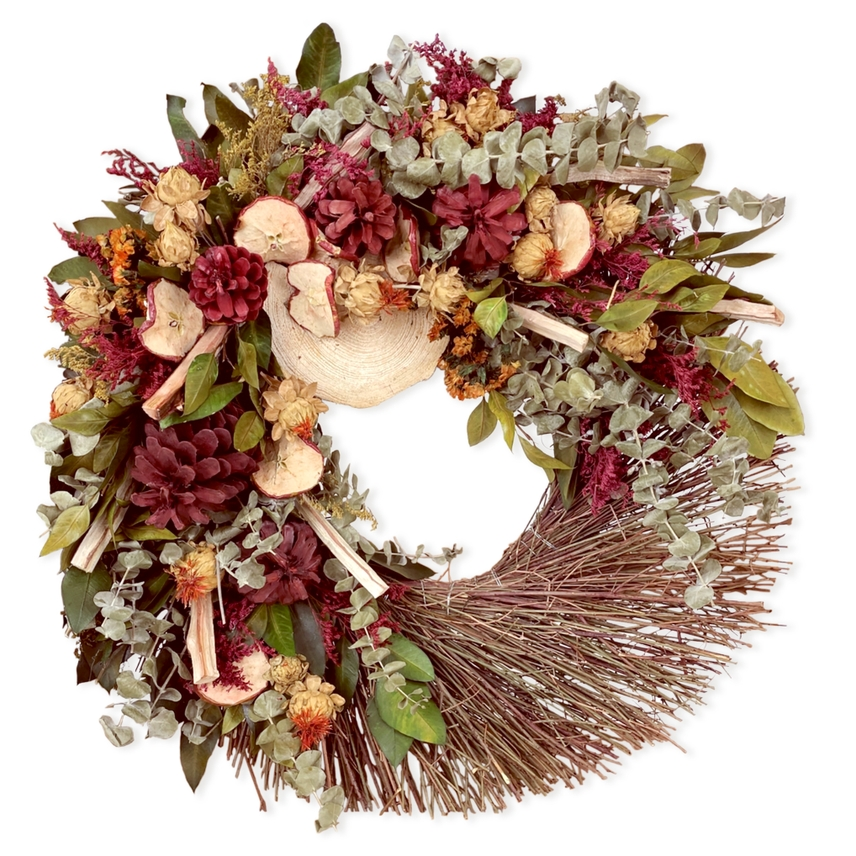 Apple Orchard Wreath - 18-in - Mellow Monkey