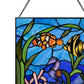 Underwater Blue Ocean Scene Stained Glass Window Panel - 14-in - Mellow Monkey