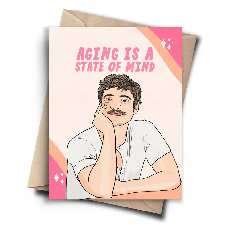 Aging is a State of Mind - Birthday Greeting Card - Mellow Monkey