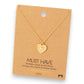 Gold Dipped Stud Heart Pendant Necklace - 16-in - Mellow Monkey