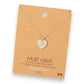 Heart Pendant Necklace - 16-in - Rhodium Plated - Mellow Monkey