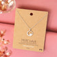 Circle Wave Pendant Necklace - 16-in - Rhodium Plated - Mellow Monkey