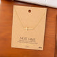 Side Cross Pendant Necklace - 16-in - 18K Gold Dipped - Mellow Monkey