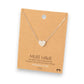 Brushed Heart Pendant Necklace - 16-in - Rhodium Plated - Mellow Monkey