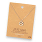 Paw Print Pendant Necklace - 16-in - Rhodium Plated - Mellow Monkey