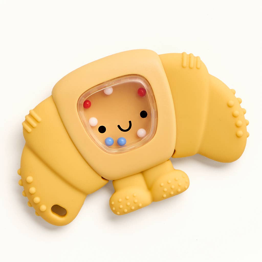 Sweetie Shake Plus™ - Croissant Teething + Rattle Toy - Mellow Monkey