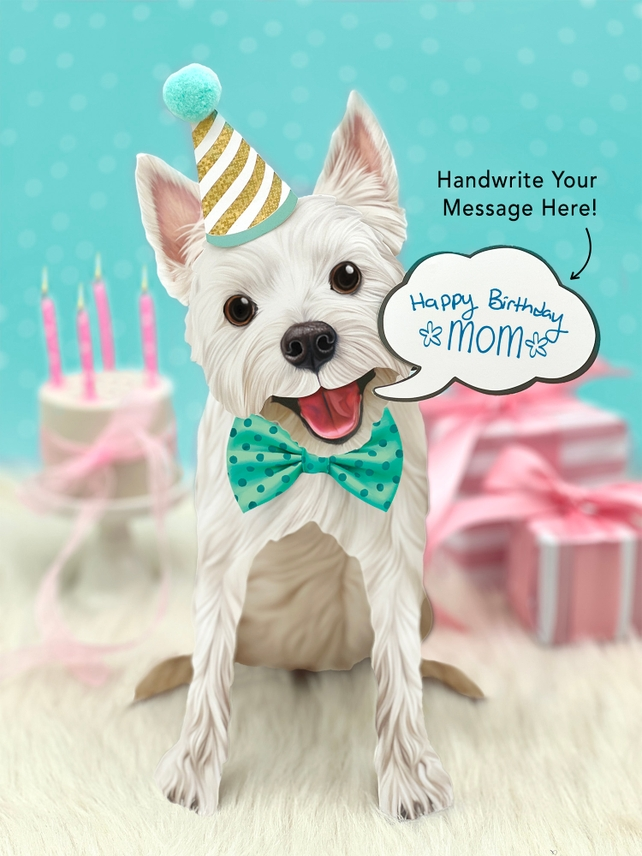 Westie - Freshcut Pop-Up Pet Greeting Cards - Mellow Monkey