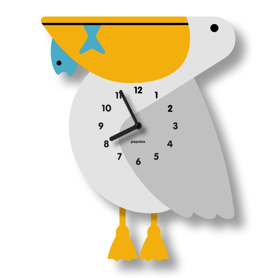 Popclox - Pelican Pendulum Clock - Mellow Monkey