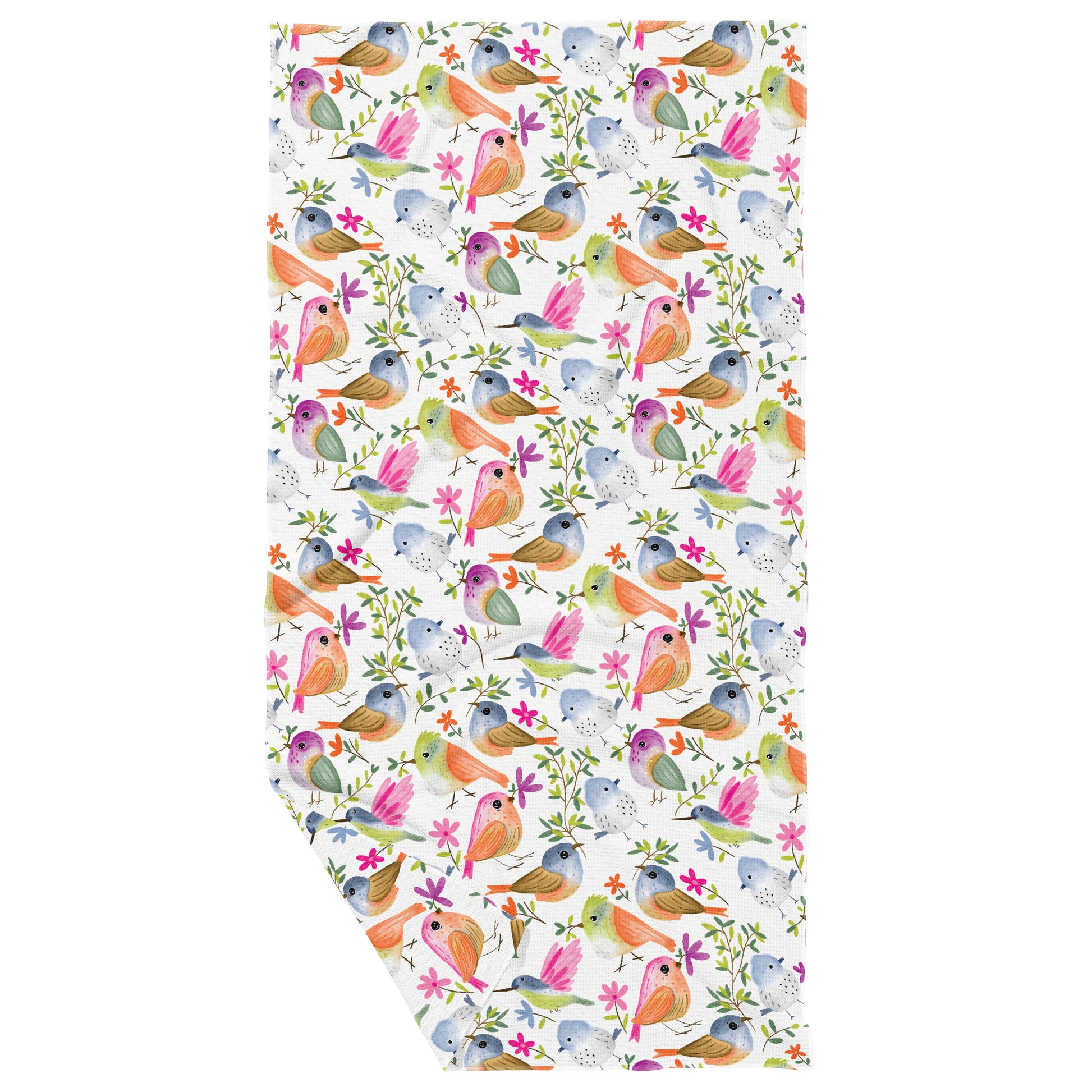Birds and Branches - Double Sided - Waffle Dish Towel - Mellow Monkey