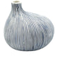 Mini Omo - Handcrafted Porcelain Bud Vase - With with Blue Lines - 2.7 x 2 x 2.8 in - Mellow Monkey