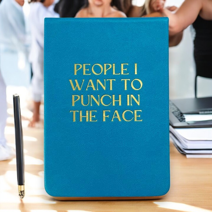 People I Want To Punch in the Face - 4-1/2-in Leatherette Journal - Mellow Monkey