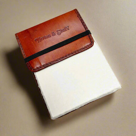Notes And Stuff - Brown Flap Notepad - Mellow Monkey