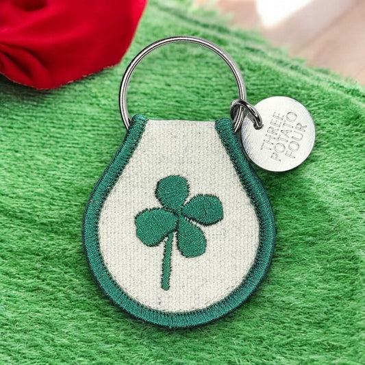 Lucky Clover Patch Keychain