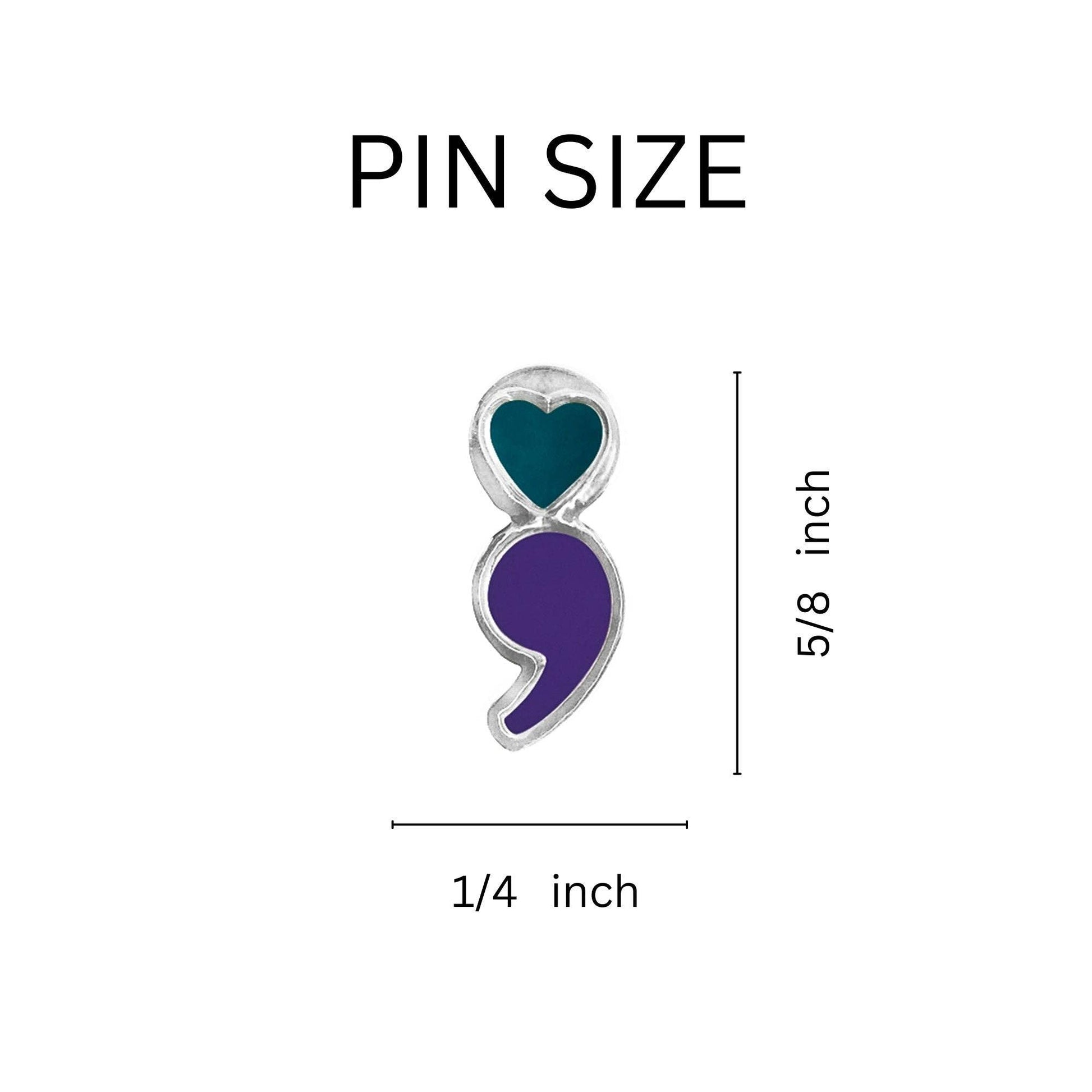 Semicolon Suicide Prevention & Awareness Lapel Pin - Mellow Monkey