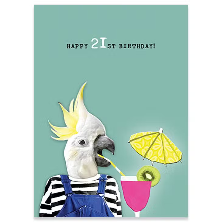 Happy 21st Birthday - Greeting Card - Mellow Monkey