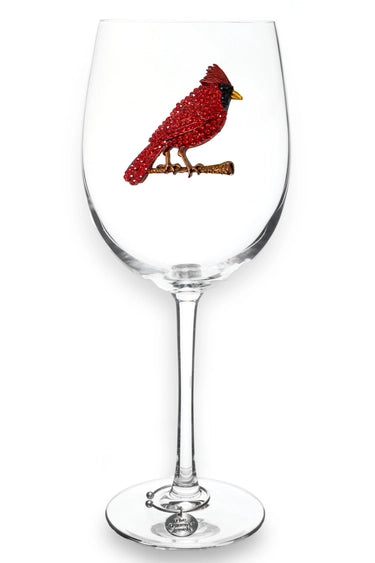 Cardinal Jeweled Stemmed Wine Glass - Mellow Monkey