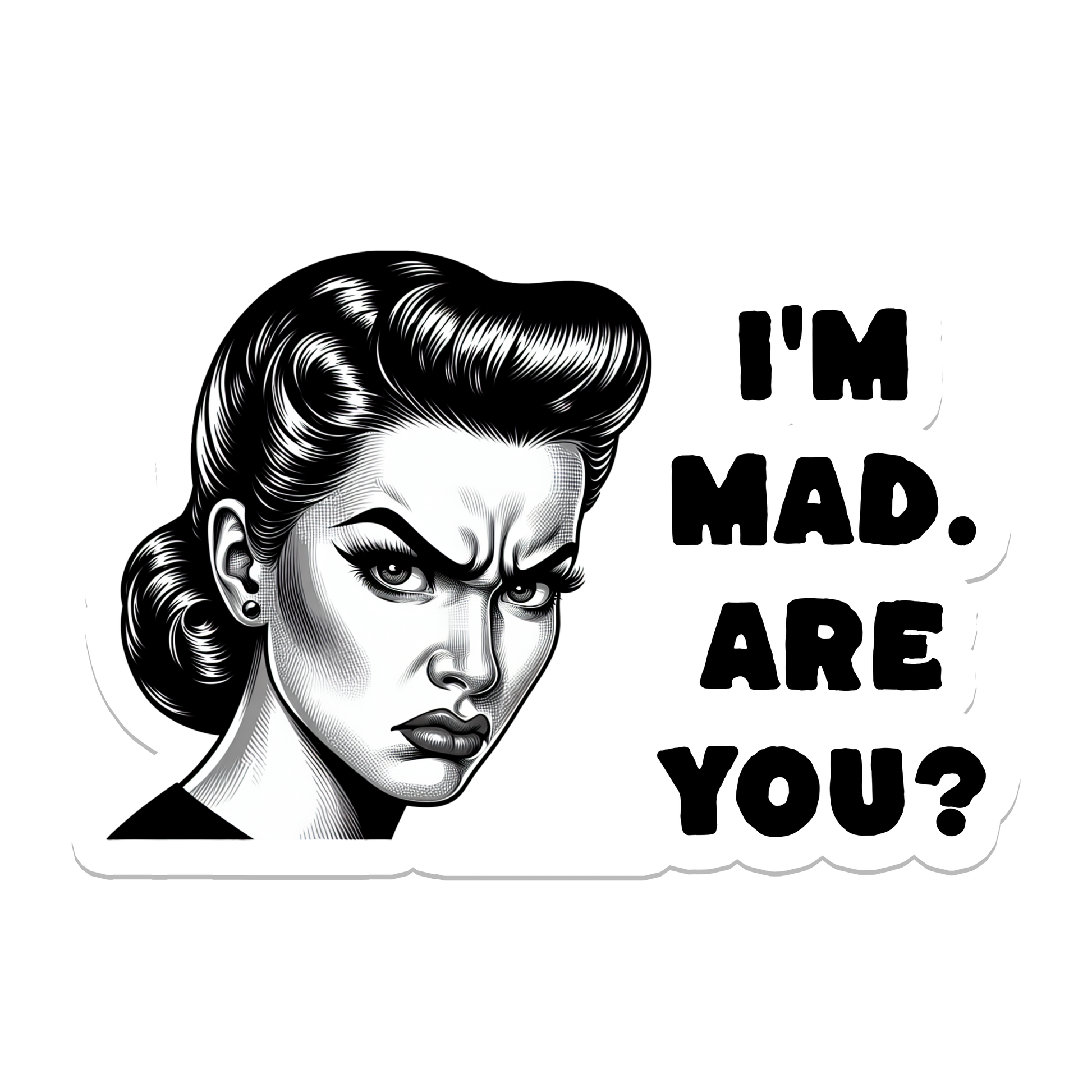 I'm Mad. Are You? - Waterproof Vinyl Sticker Decal - 2-1/2-in. - Mellow Monkey