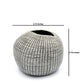 Pebble - Handcrafted Porcelain Bud Vase - White with Black Grid - Mellow Monkey