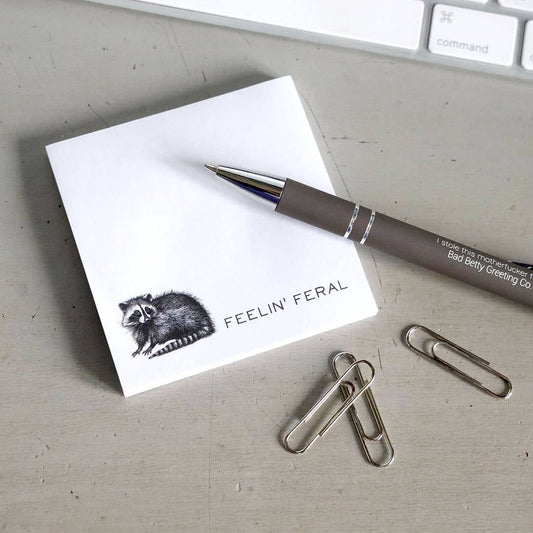 Feelin' Feral - Funny Sarcastic Sticky Note Pad - Mellow Monkey