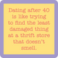 Dating After 40 - Coaster - 4-in - Mellow Monkey