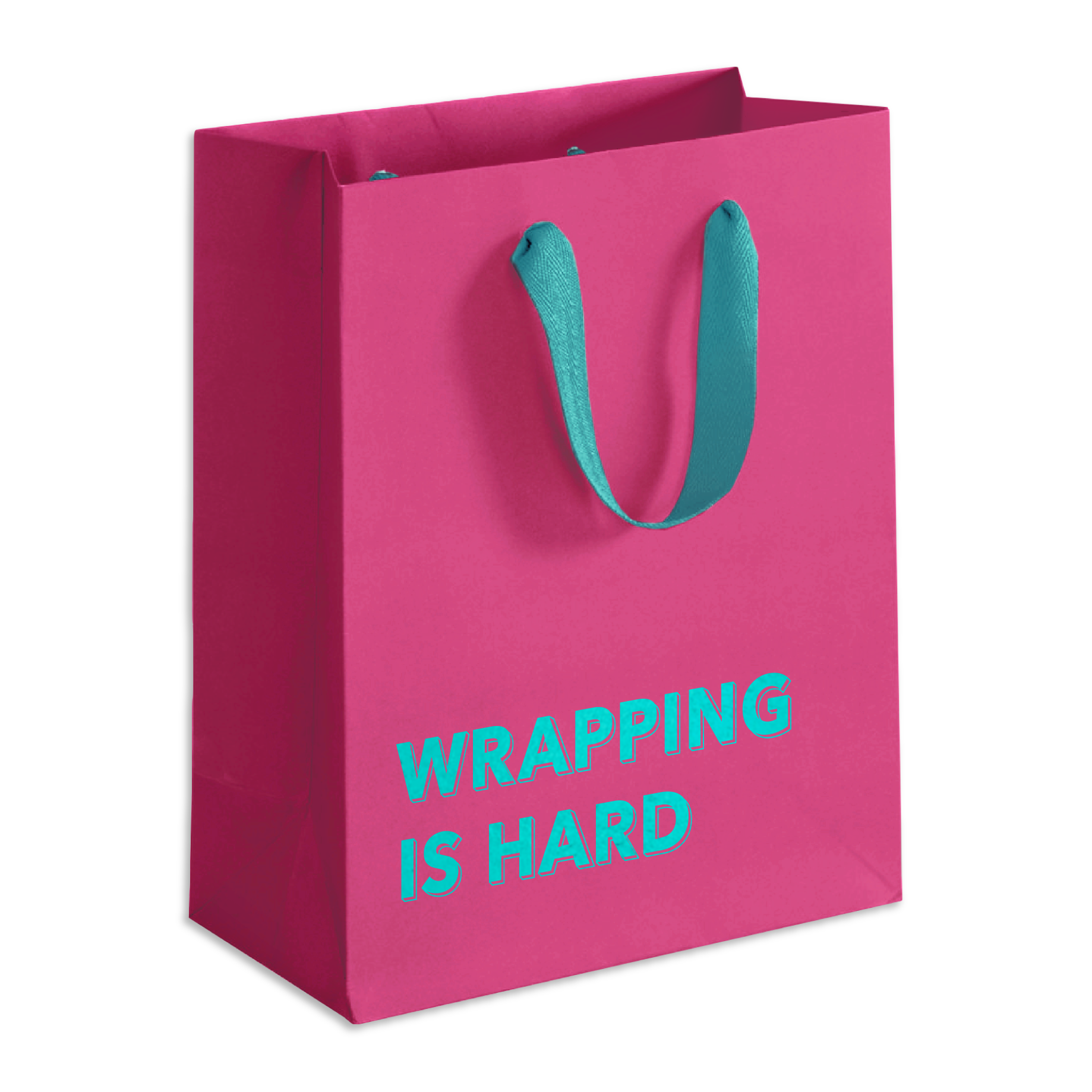 Wrapping is Hard - Medium Gift Bag (Magenta) - Mellow Monkey