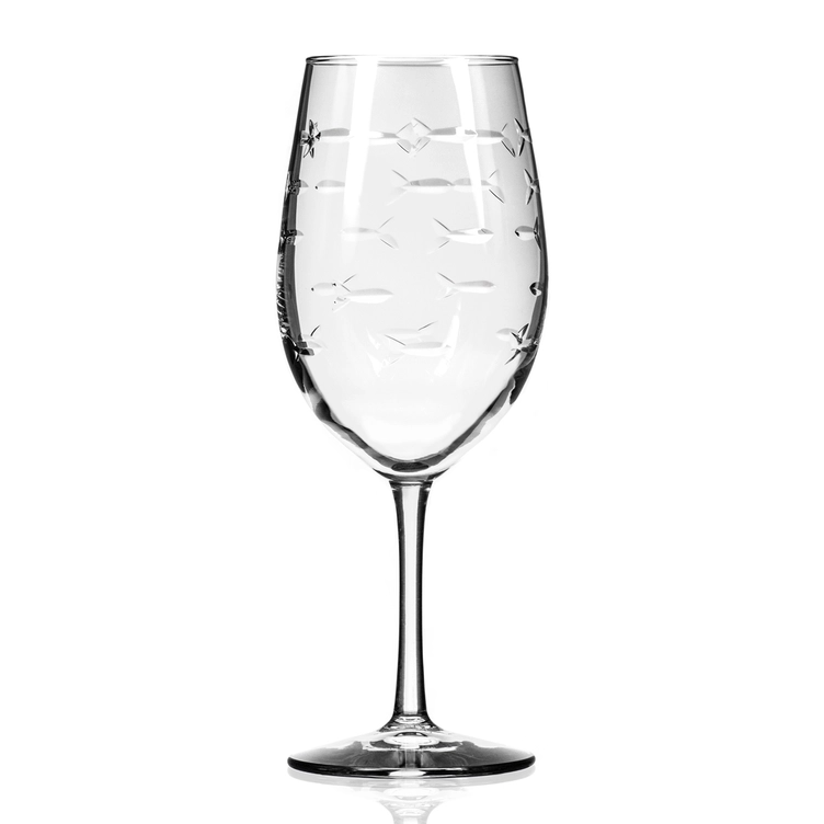 School of Fish Wine Glass - 18oz - Mellow Monkey